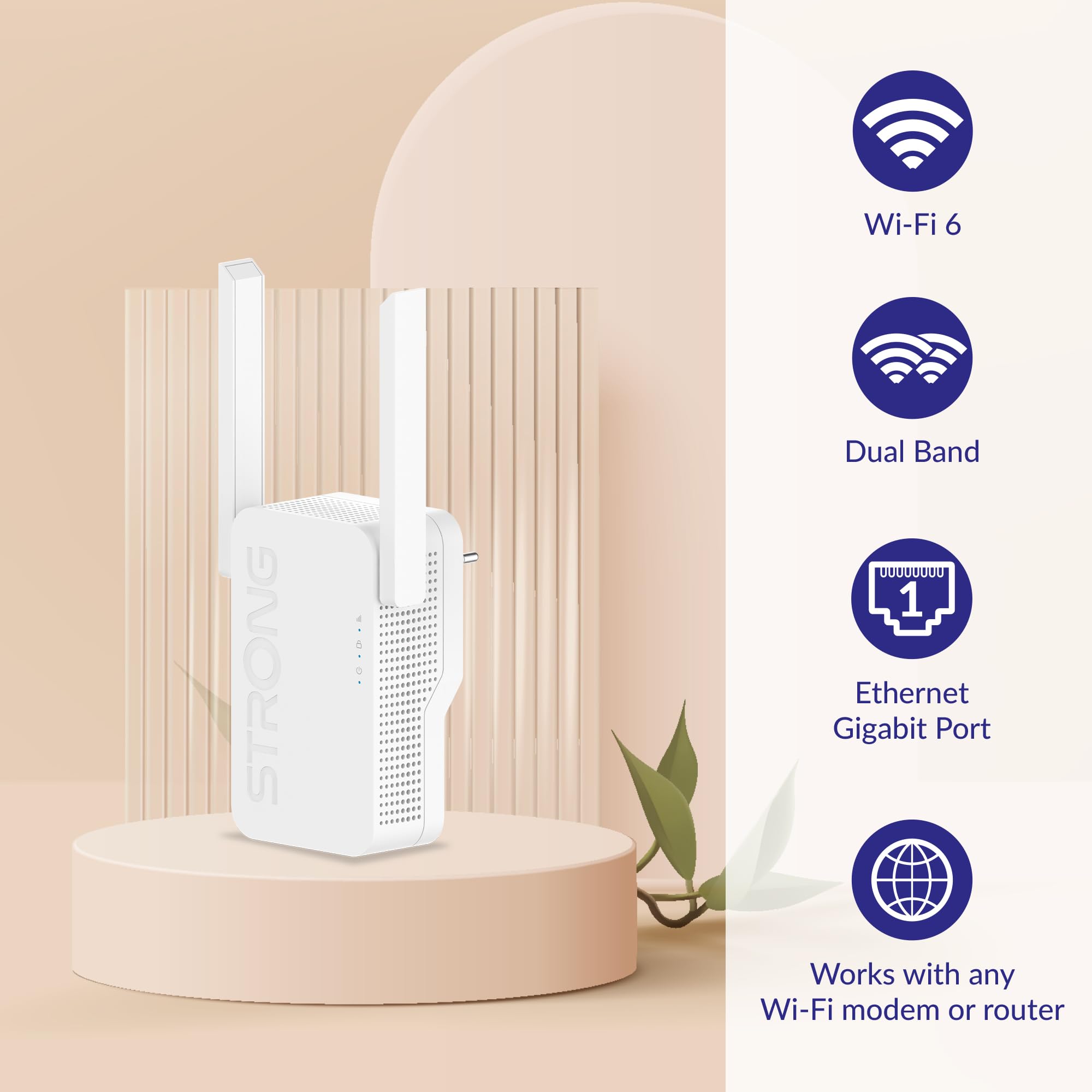 STRONG Wzmacniacz Wi-Fi 6 AX1800 – wzmacniacz sygnału, maksymalna prędkość i zasięg