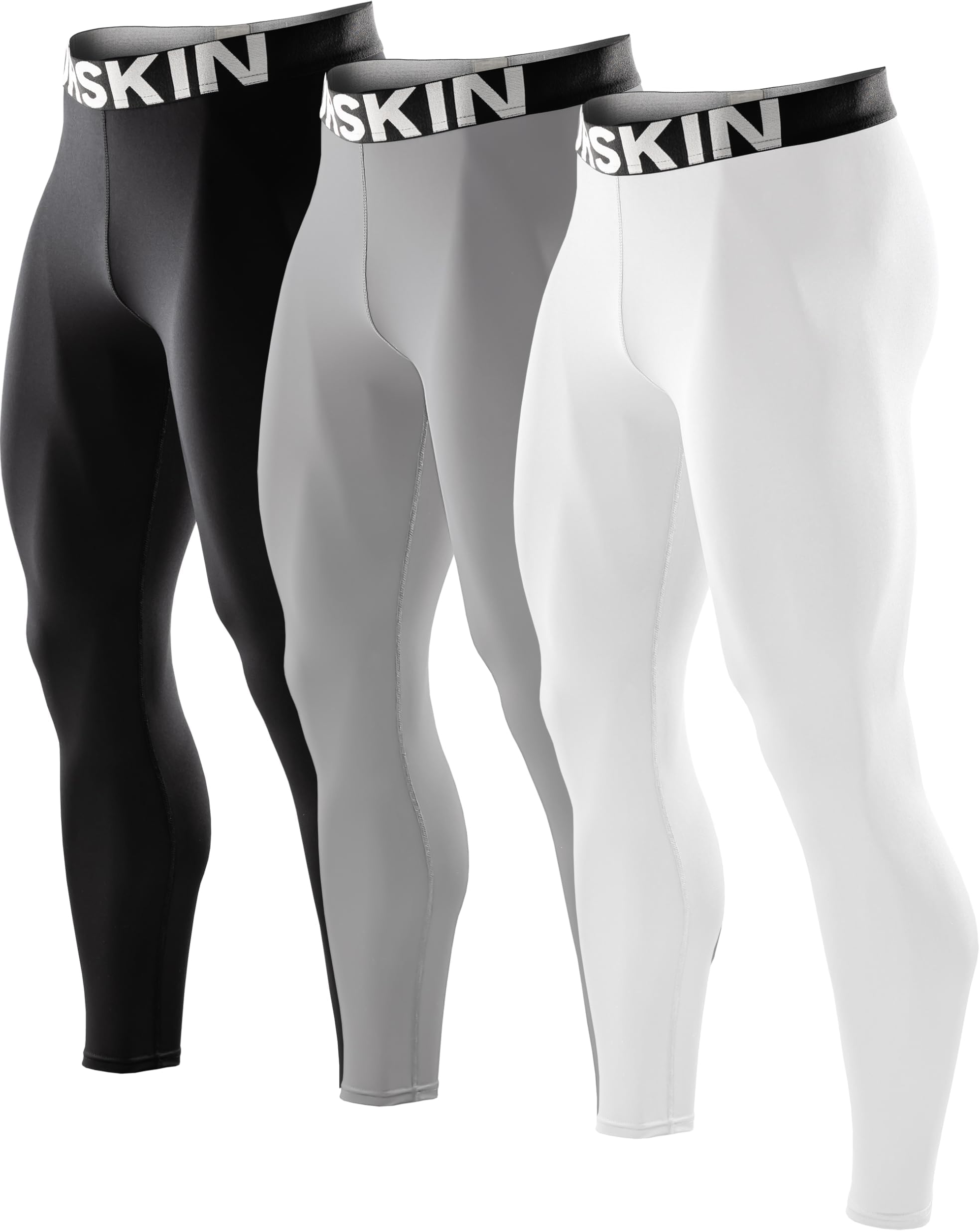Men’s Compression Pants (5/4/3 Pack) Quick Dry Tights Leggings Sports Baselayer Running Gym Workout