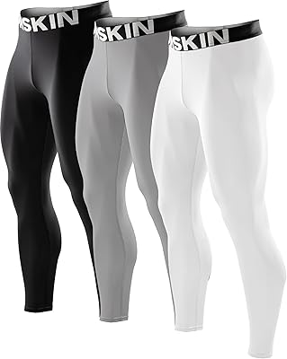 DRSKIN Men’s Compression Pants (5/4/3 Pack) Quick Dry Tights Leggings Sports Baselayer Running Gym Workout