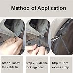 100 Pcs Universal Cable Tie Buckle - New Multifunctional Nylon Zip Ties with Pin & Button Design Plastic Cable Ties Tool Fasteners Car Body UV Resistant Zipties for Car Daily Repair