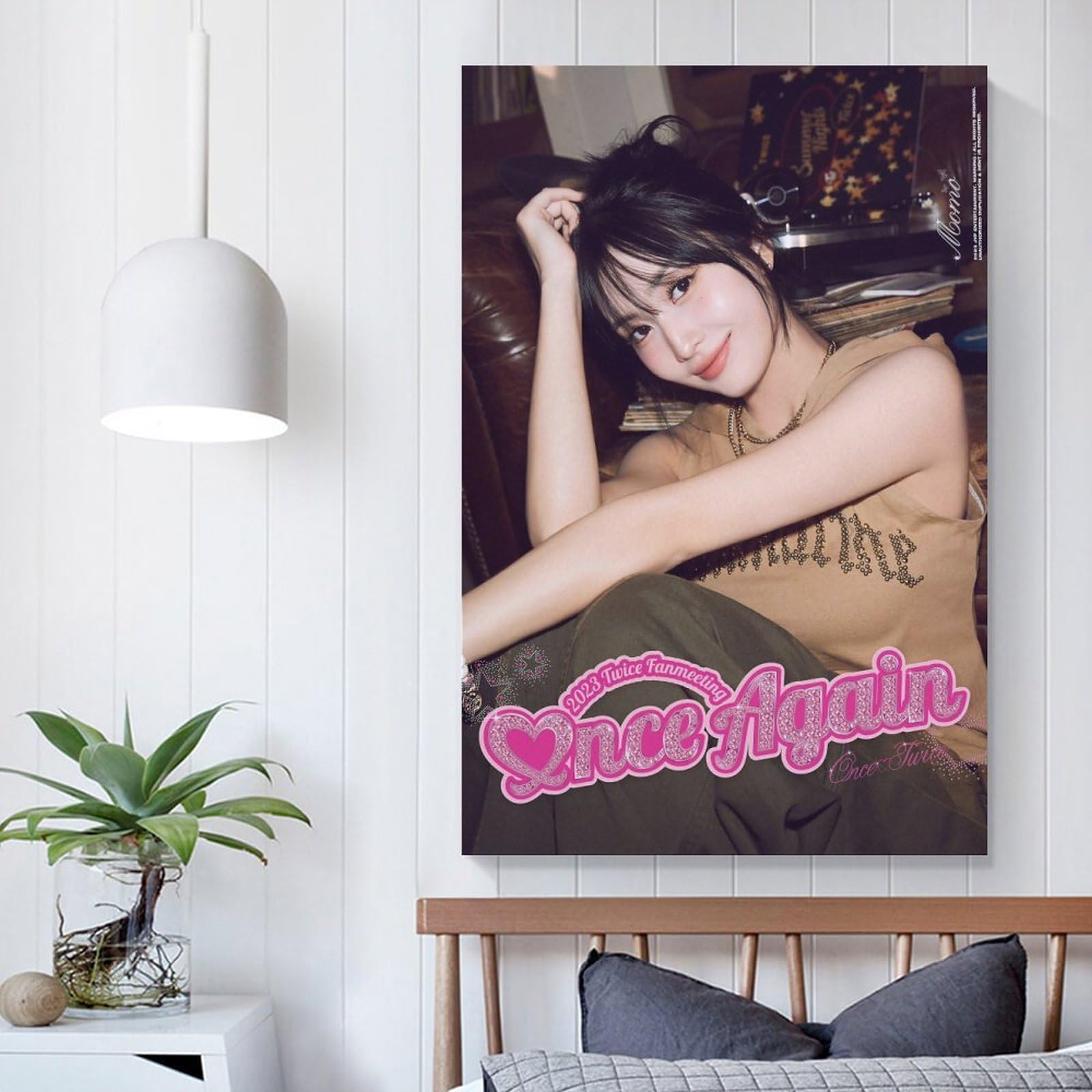 Amazon.co.jp: MOMO モモ TWICE トゥワイス ONCE AGAINキャンバス