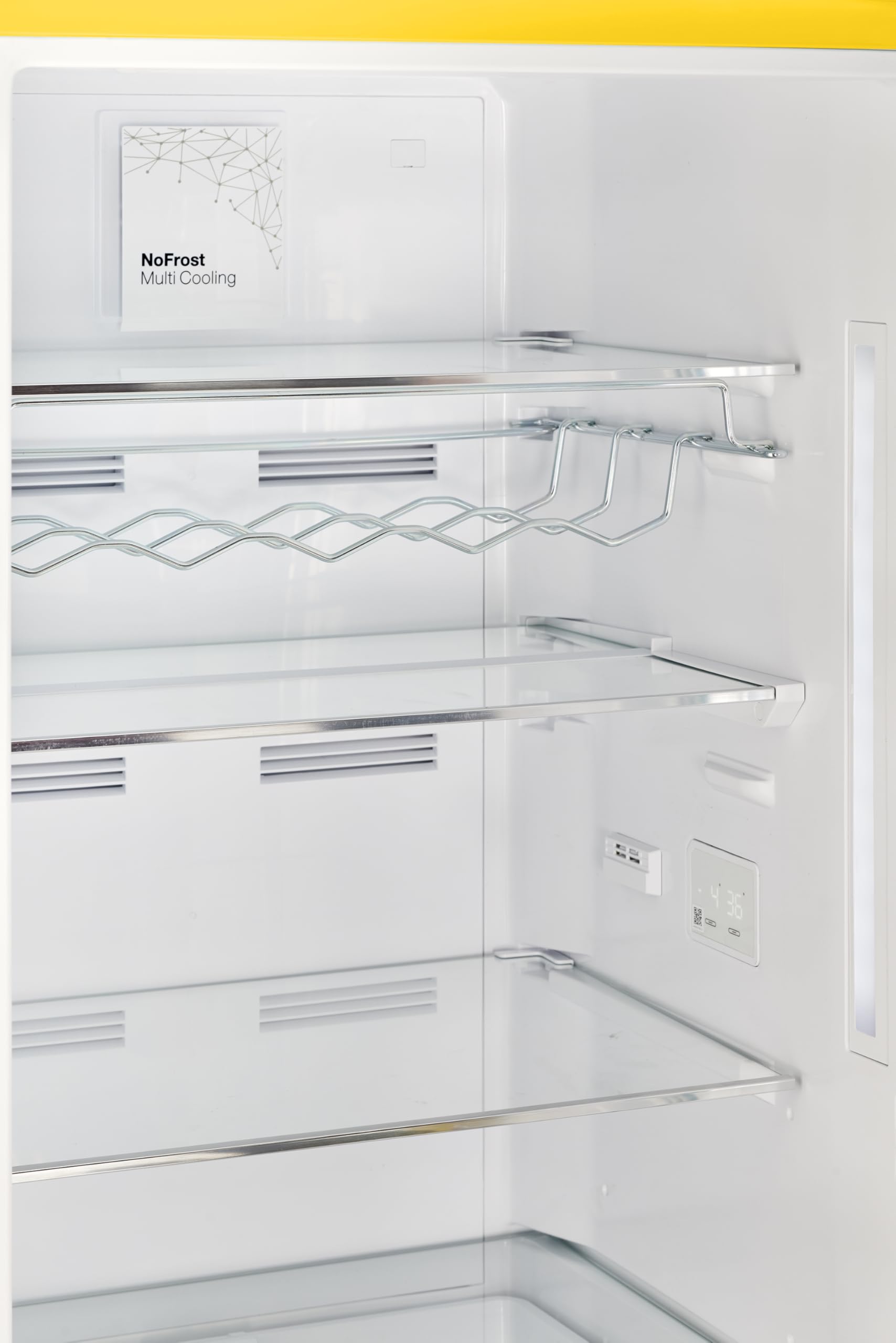 Unique Appliances Classic Retro 12 Cu.Ft. Bottom Freezer Refrigerator In Canary Yellow on Fridge.com - View 6
