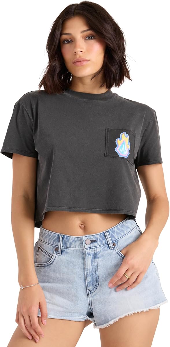Volcom Women's Short Sleeve T-Shirt - Crew Neck, Graphic, 100% Cotton