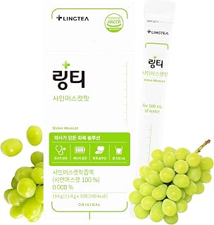 LINGTEA Doctor Developed Electrolyte Drink Mix - Shine Muscat Sweet Green Grape Flavor Essential Vitamins Oral IV Solution Fast 10 Count
