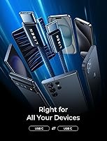 Vista 52 de LISEN Cable USB C, paquete de 5 [3.3/3.3/6.6/6.6/10 pies] USBC a USBC cable de carga para iPhone 16e 15 Pro Max, cable de 60 W (3.1 A) C a C