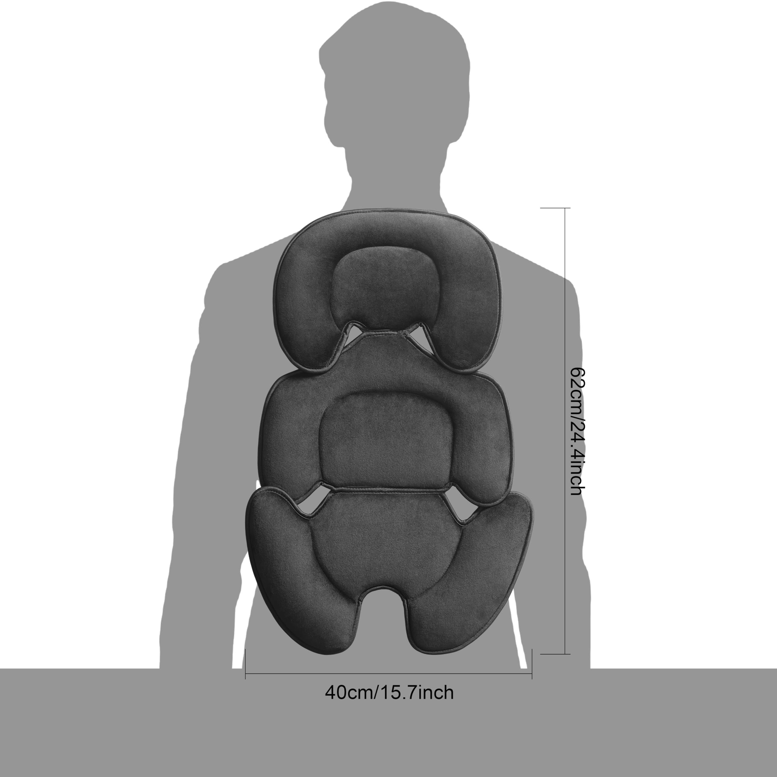 Coussin universel pour siège bébé - Tapis réversible pour siège bébé et poussette - Appuie-tête et corps pour nouveau-né - Coussin toutes saisons pour chaise haute, siège bébé et voyage