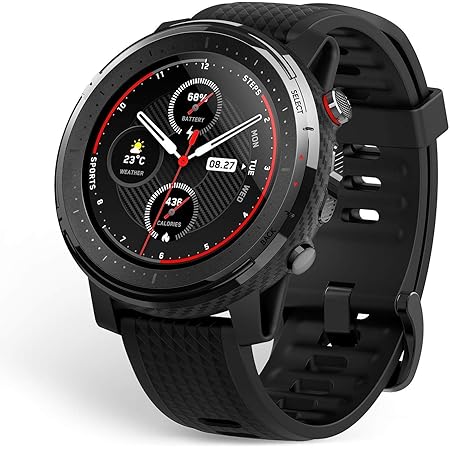 Amazfit Stratos 3 Smartwatch Reloj Inteligente 19 modos deporte Activitiy Tracker GPS controla musica-Negro