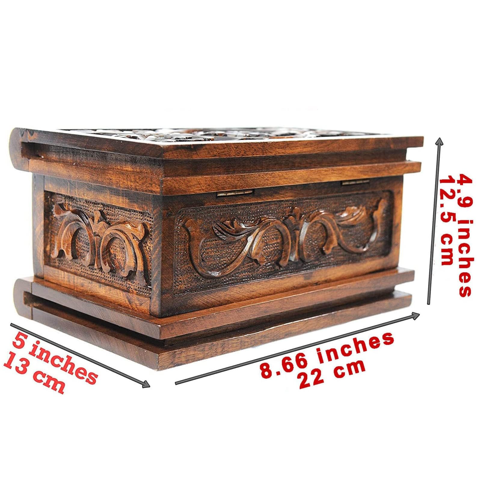 Tubibu Walnut Treasure Within Puzzle Secret Magic Box Handgemaakte unieke sieraden doos met verborgen sleutel (puzzel klein