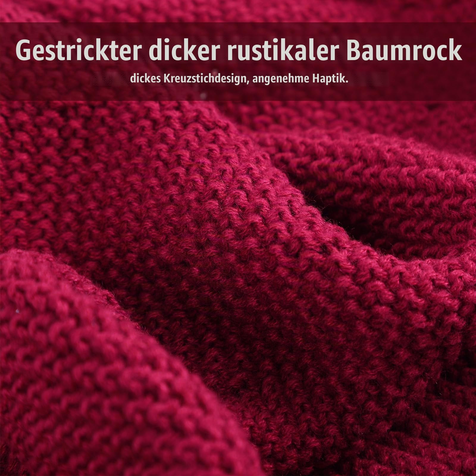 KESYOO 120cm Klarinettenrot Weihnachtsbaumdecke Baumrock Weihnachtsbaum Unterlage Rock Christbaum Decken Tannenbaum Teppich für Weihnachtsschmuck