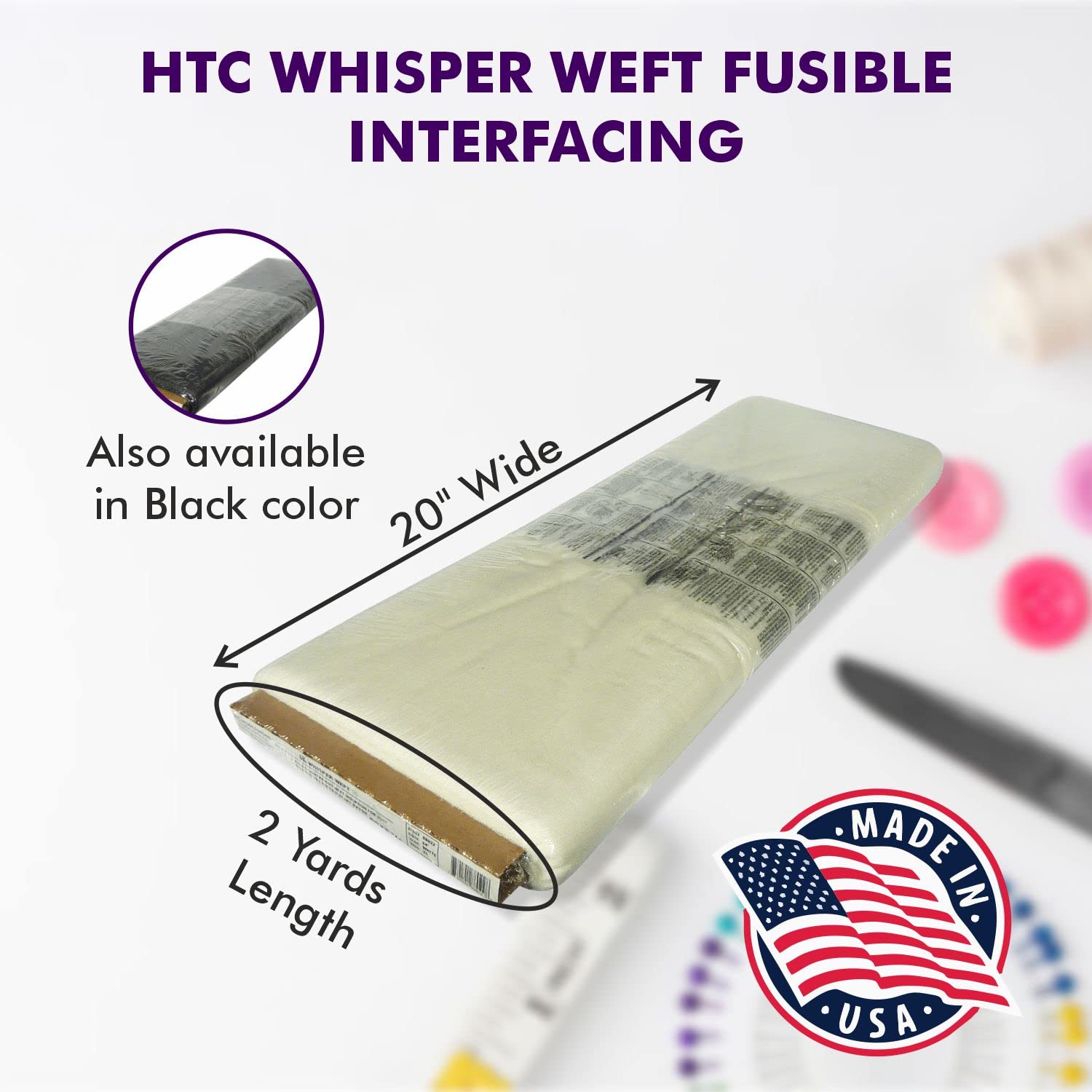 Superpunch Whisper Weft Interlining/Interfacing, White Woven Fusible Interfacing Lightweight - HTC88025 20