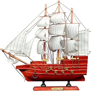 ZYAURA For: Decoración hogareña Nuevo Kit De Modelo De Velero De Madera Roja Colección De Decoración For El Hogar Regalo