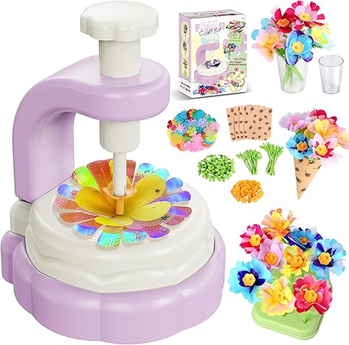Hetbls Fabric Flower Bouquets Toys, Arts and Crafts Kits for Kids Age 3-12, Educational Gifts for 3 4 5 6 7 8 9 10 11 12 Year Old Toddler Girls, Great for B-Day Birthdays Activities Holidays Parties