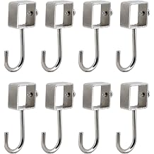 8 Pieces 25x25mm Solid J Hooks for Square Rod Stainless Steel Closet Clothes Rod Hook Bathroom Towel Hanger Pipe Hook