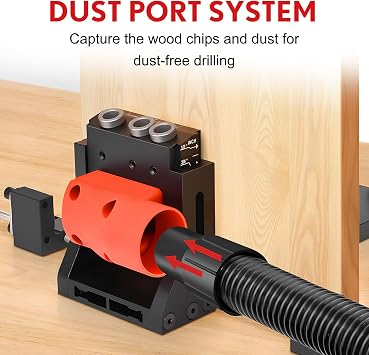 Pocket Hole Jig, Adjustable Jig Pocket Hole System, Woodworking Tools for Strong Joints, Adjustable Drill Guides for Materials 12-42mm Thick (HJ01 PRO)