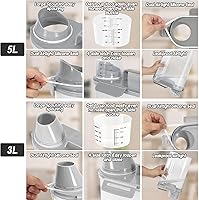 Vista 6 de Recipiente de almacenamiento de alimentos para perros, boquilla grande mejorada sin BPA, recipientes de plástico para almacenamiento de alimentos