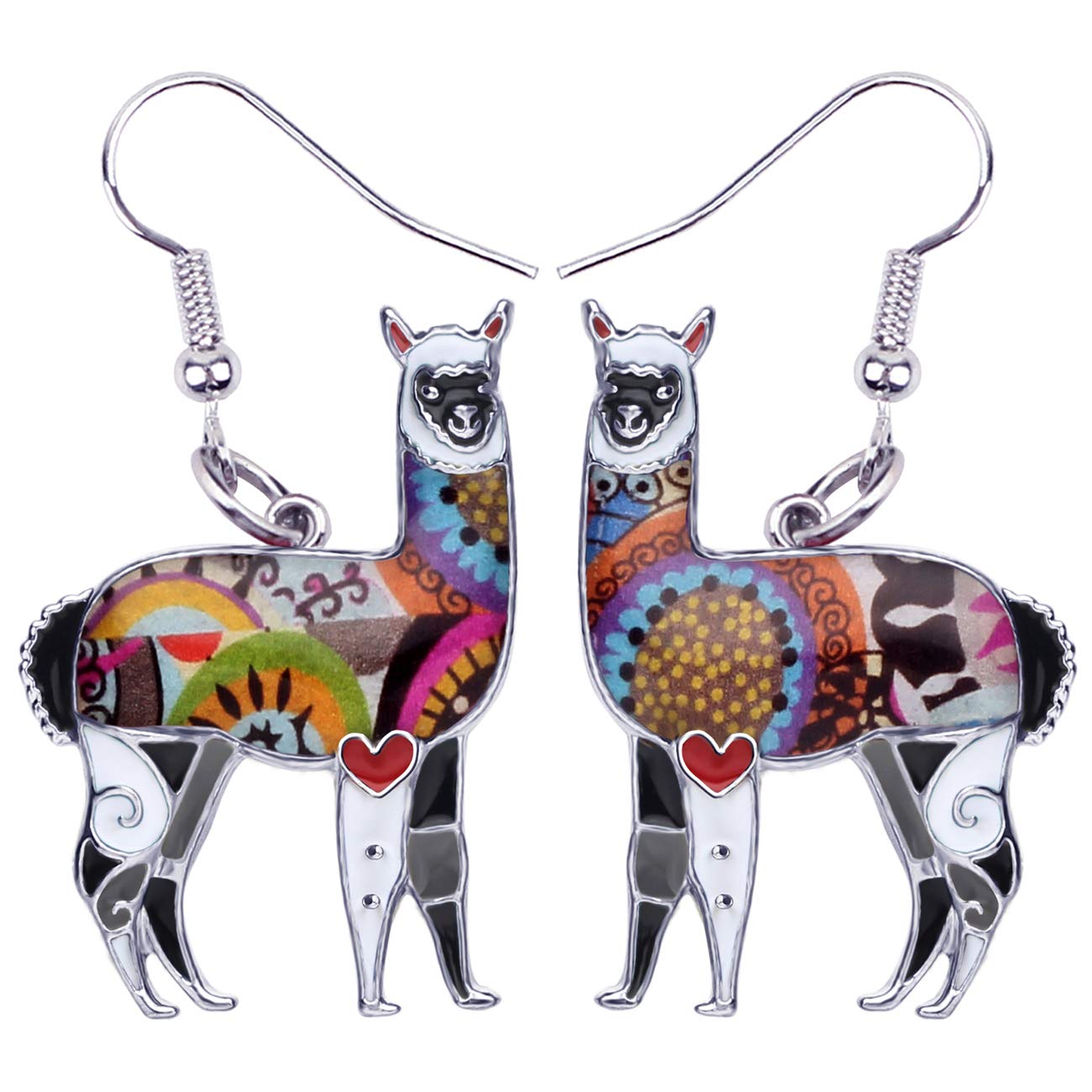 Enamel Alloy South America Alpaca Earrings Llama Drop Dangle