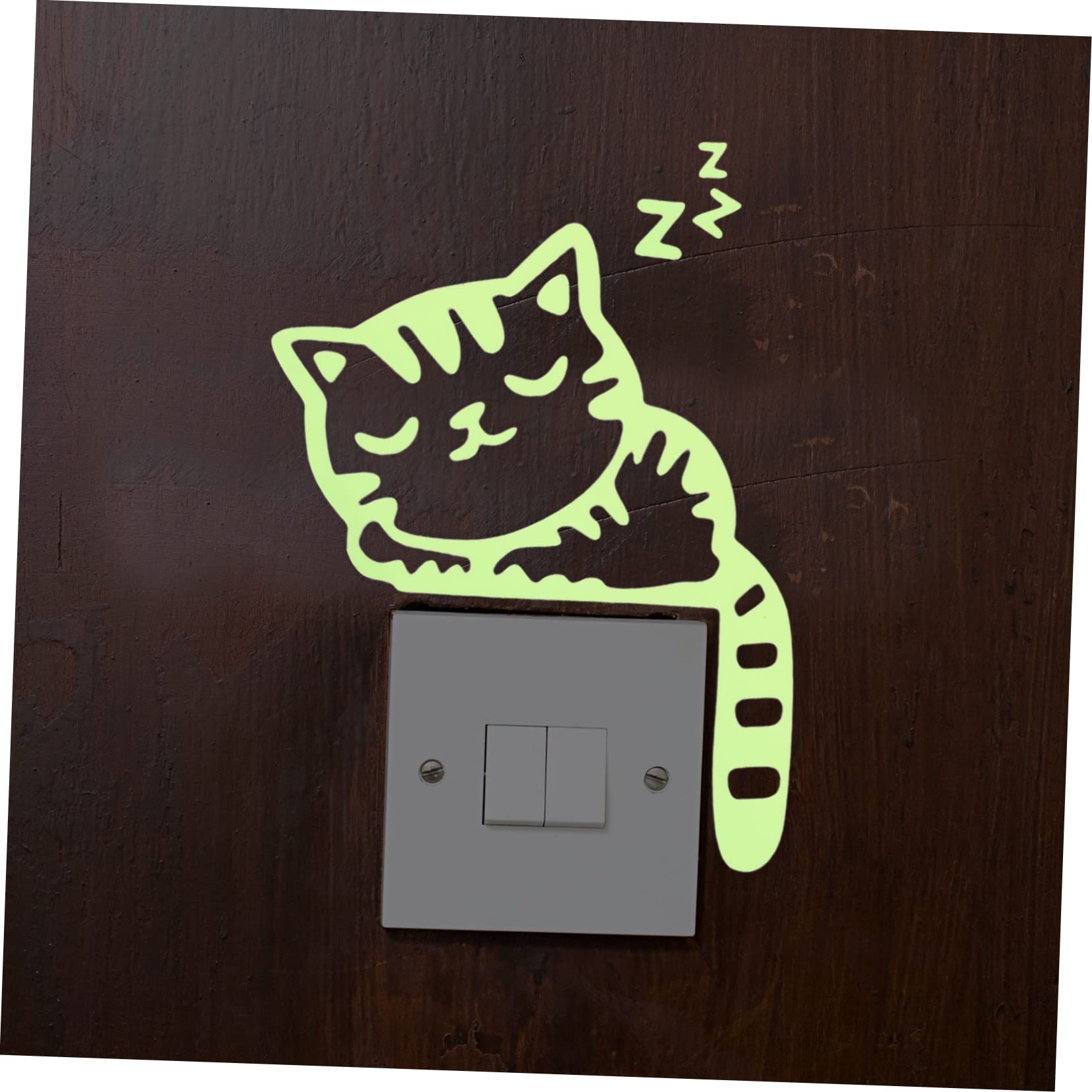 2pezzi Adesivi Murali Luminosi Per Adesivi Creativi Tema Gatto Per Decorare Camera Salotto Cucina e Altro Facili Da Applicare e Realizzati Durevole