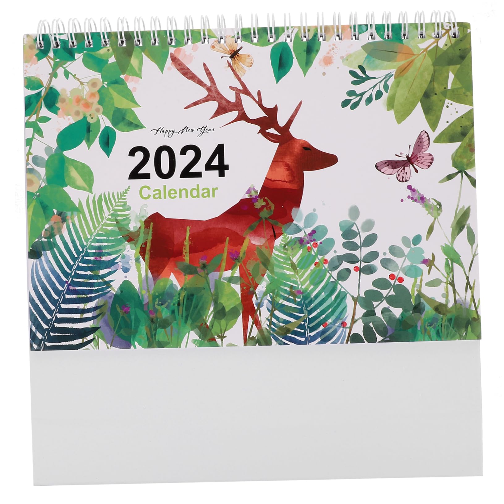 SEWACC 5stücke English Desk Calendar Kreativer Und Dekorativer Tischkalender Mit Spiralbindung Für Büro Und Zuhause Übersicht Stilvolles Design Mit Reh-