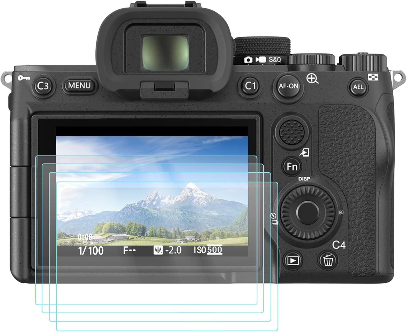 Screen Protector for Sony Alpha 7CR / Alpha 7C II/Alpha 6700 / ZV-E1 / Alpha 7 IV, 0.4mm Ultra-Thin Tempered Glass (4-Pack) - 3750B