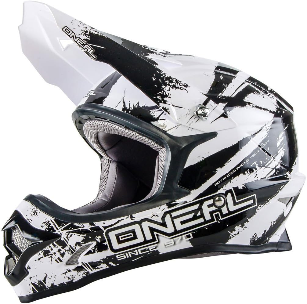 0623S-805 - O'Neal 3 Series Shocker Motocross Helmet XL Black White