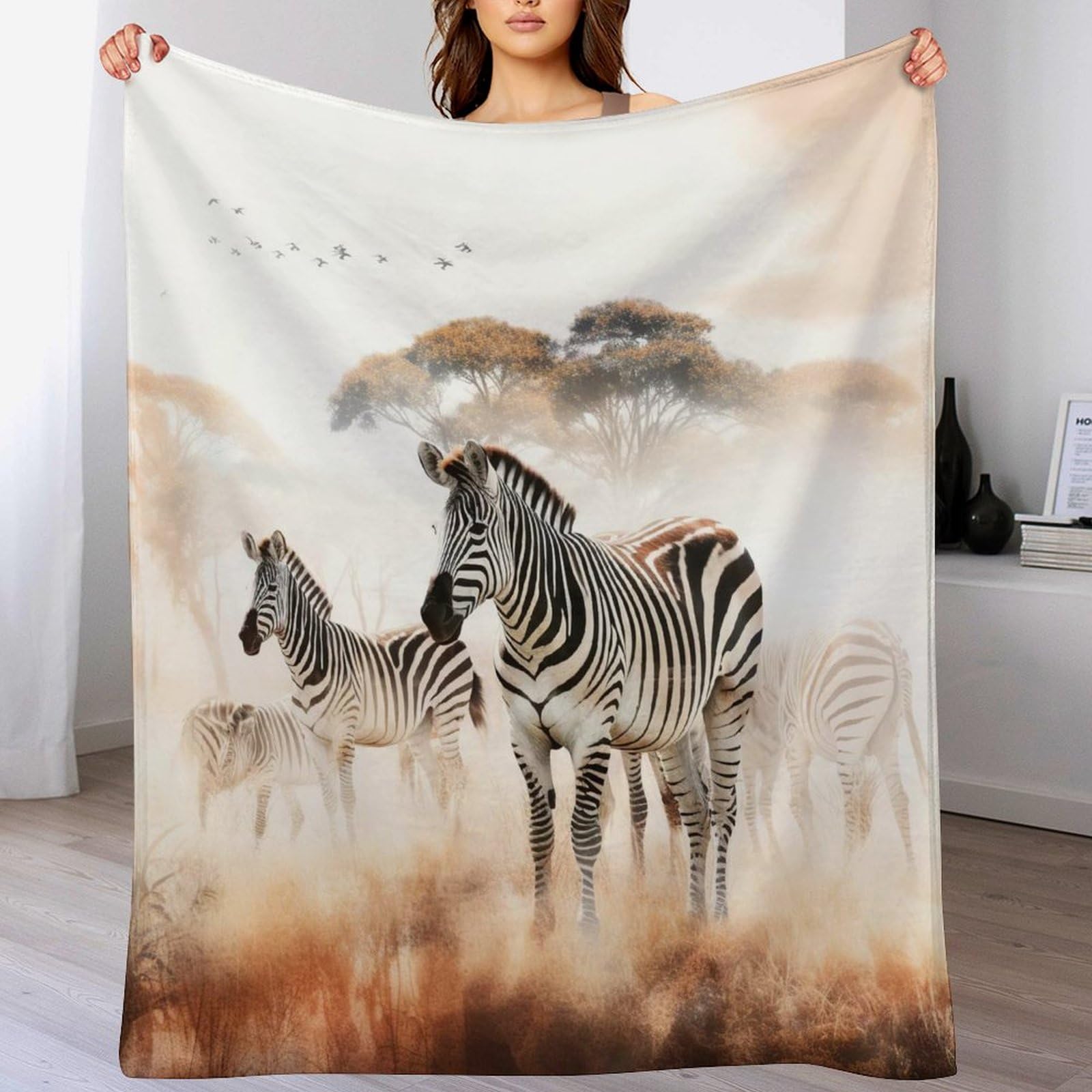 Zebra Blanket Soft Cozy Blanket Throw Couch Bed Print Couch And House Decor Throws for Sofa for Kids Boys Girls, 180×200cm
