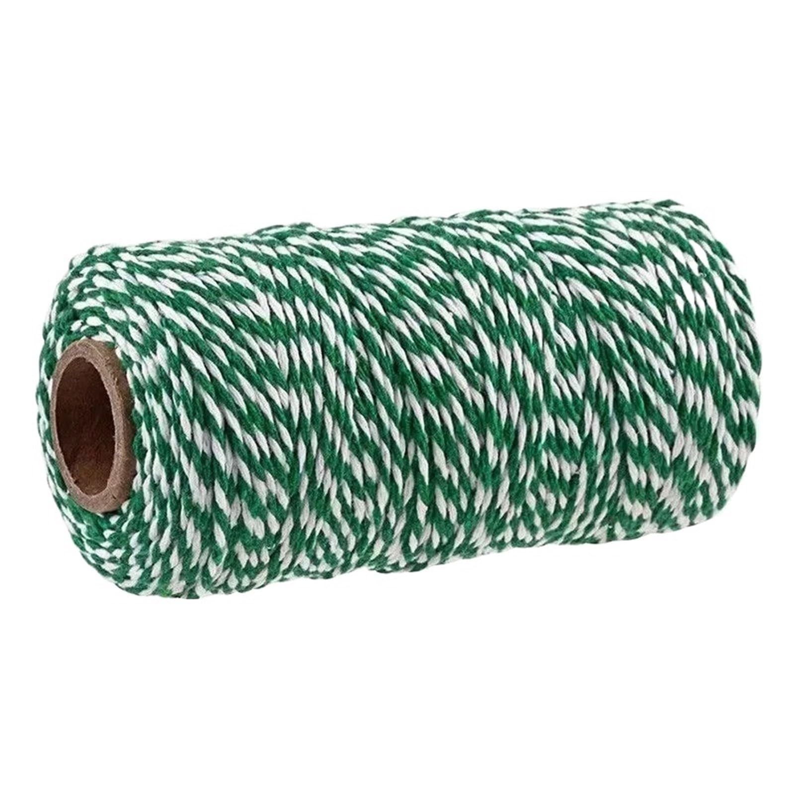 Cotton Macrame Cord 2mm 100M Macrame Cord Cotton Rope String Crafts DIY Colored Thread Twisted Twine Handmade Sewing Home Wedding Decoration(Color19,2roll)