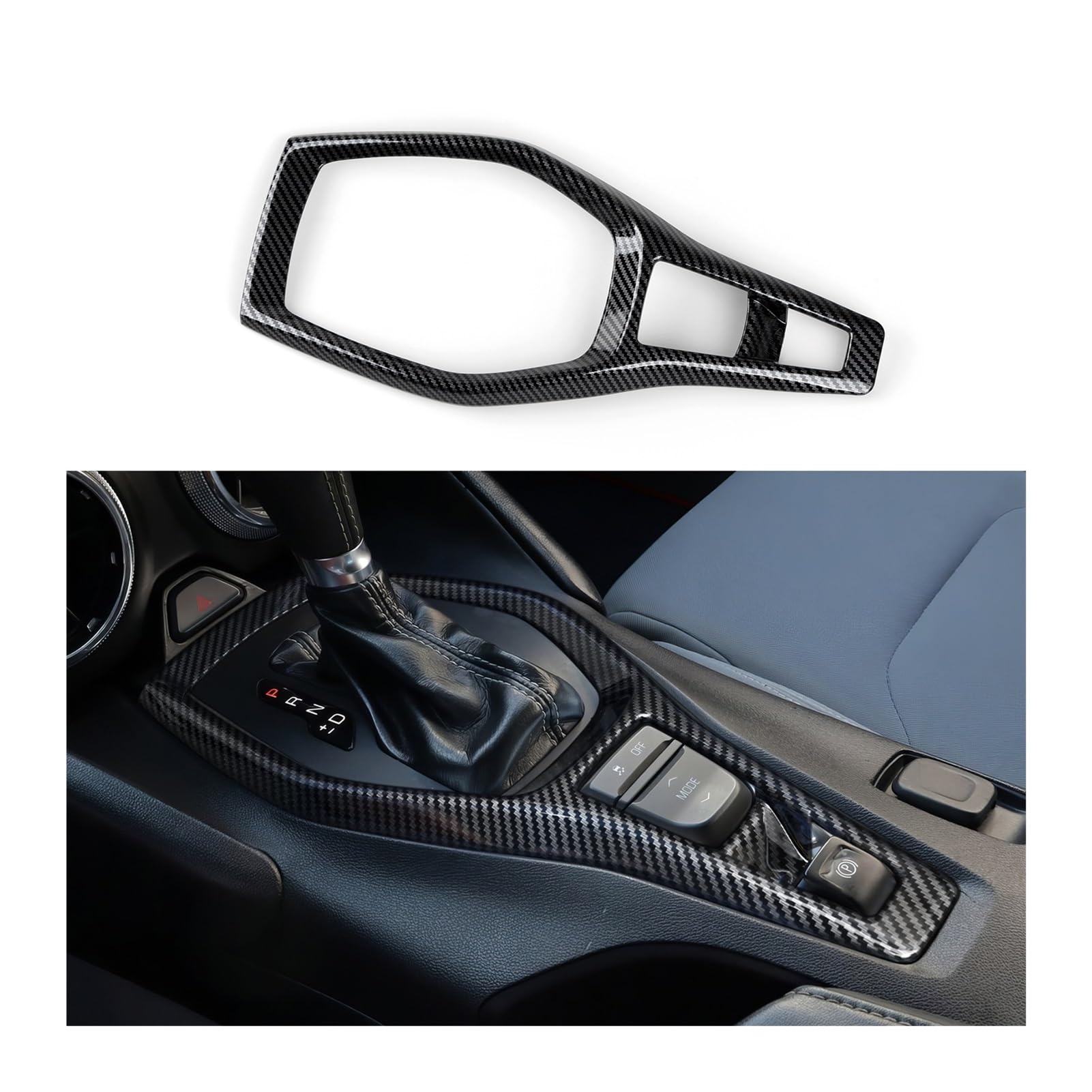 Car Interior for Chevrolet for Camaro ZL1 2016-2026 Center Console Gear Shift Panel Carbon Fiber Interior Sticker(Black)