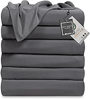 Vista 10 de Lavisun Paquete de 2 sábanas planas, sábanas planas de calidad de hotel, sábanas de microfibra cepillada, sábanas a granel para masaje, hogar, Beige