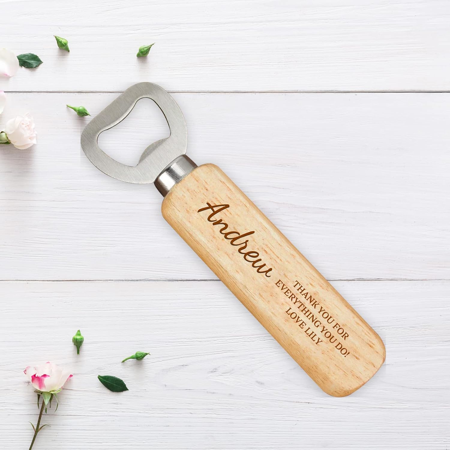 Regalos Chorras Amigo Invisible 20 – 100 Abrebotellas De Madera Personalizados, Logotipo Grabado Con Abrebotellas Portátil Para Fiestas