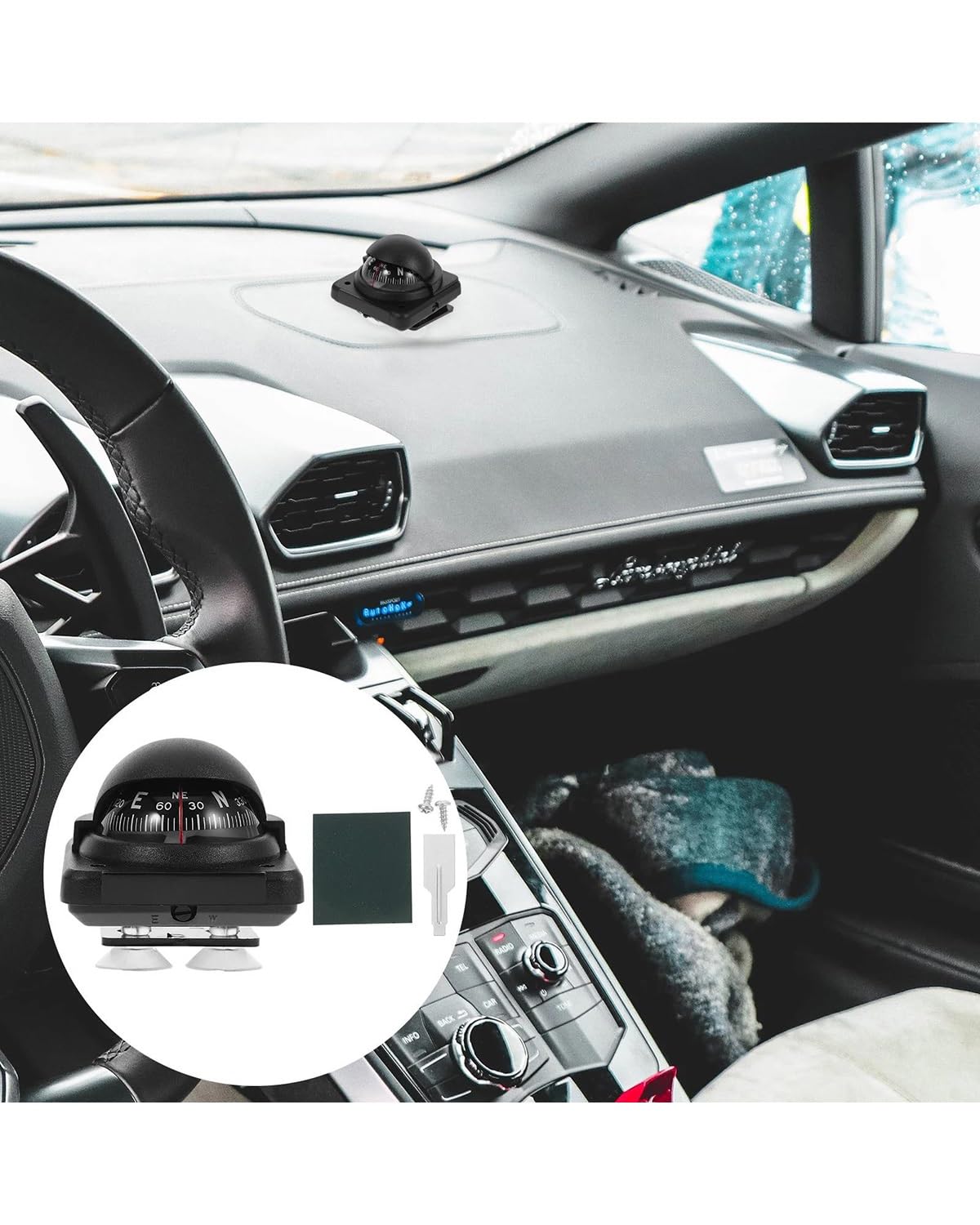 Autokompass Auto Guide Ball Kleine Boot Kompass Dash Mount Automotive Marine Für Einstellbare Dashboard 1 Stücke