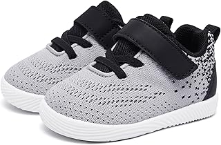 MORENDL Toddler Sneakers Baby Boys & Girls Barefoot Shoes Lightweight Breathable Walking Running Tennis Athletic Sport Shoes