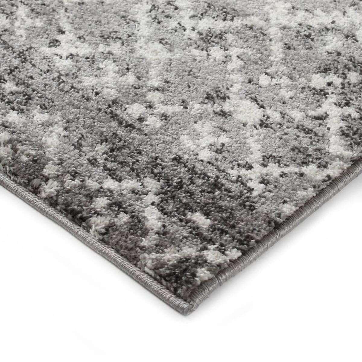 Tapis esprit scandinave à motifs ethniques gris foncé 160x230