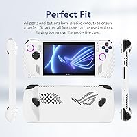 Vista 6 de Funda protectora de silicona para consola de juegos ASUS ROG Ally 2023 a prueba de caídas para ASUS Rog Ally 2023 Funda de mano (blanco)