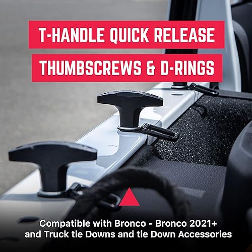 Miniatura 75 de GPCA juego de 6 tornillos estriados de cabeza resistente, de fácil liberación, con tuercas, arandelas y anillos para sujeción para Jeep Wrangler YJ