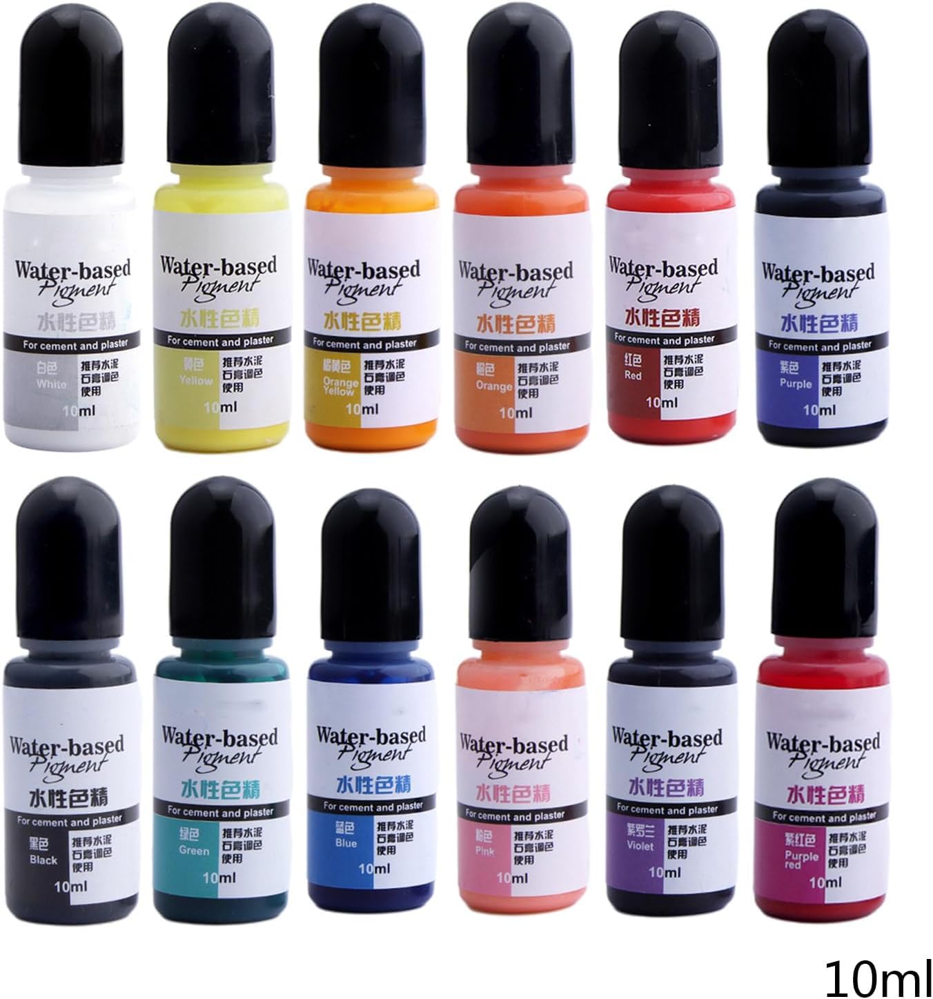 Kit 30 Pigments Liquides TONXX 10ml - Colorant Concentré Pour Gypse, Résine, Béton Et Plâtre