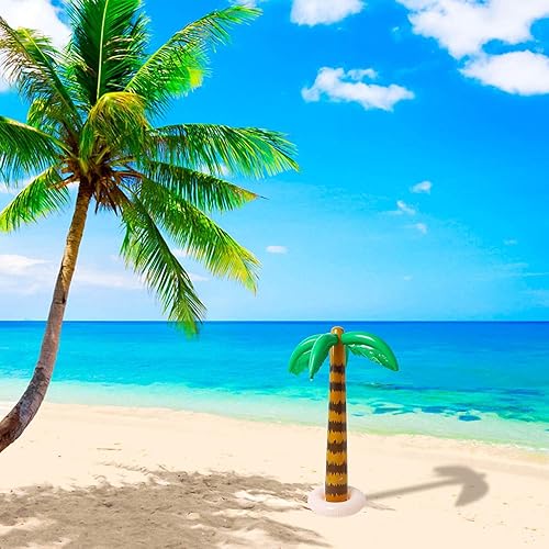 Vista 4 de R HORSE Palmera inflable flamenco plátano playa pelota loro playa piscina juguetes para fiesta tropical hawaiana Luau fiesta verano piscina playa