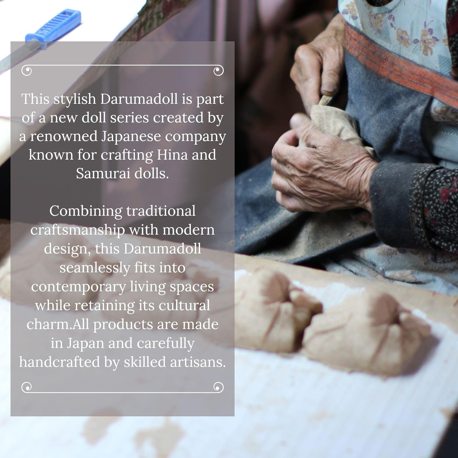 Darumadoll - Made in Japan, Tdaditional Craft, Handcrafted, Good Luck, New Year (Silver)