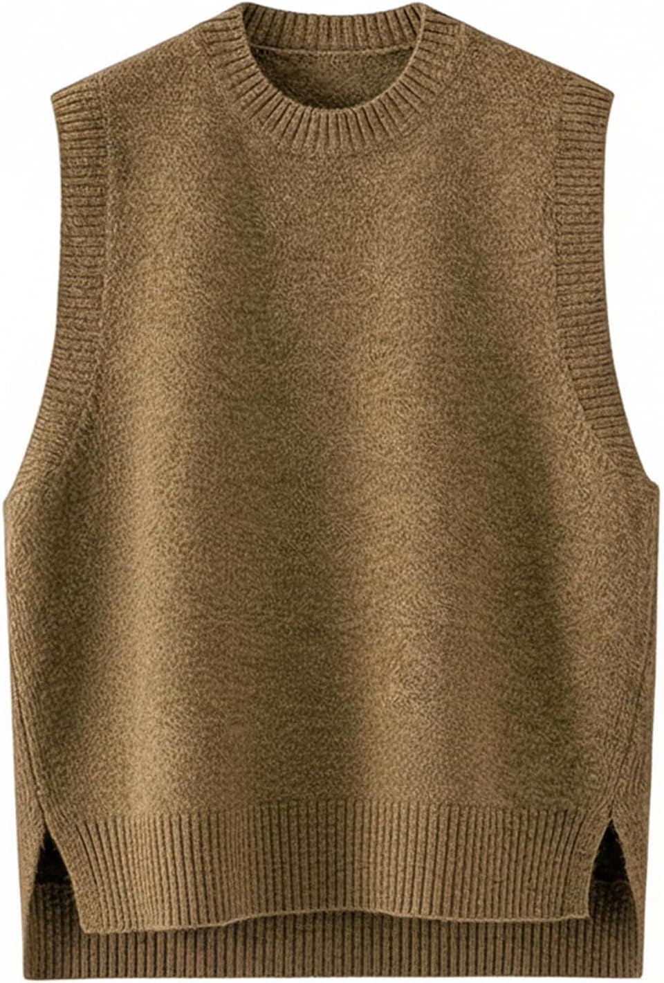 Verdusa Women's Old Money High Low Sweater Vest Sleeveless Cozy Knit Tops Fall Clothes