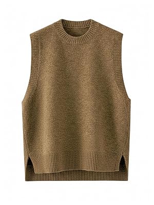 Verdusa Womens Old Money High Low Sweater Vest Sleeveless Cozy Knit Tops Fall Clothes