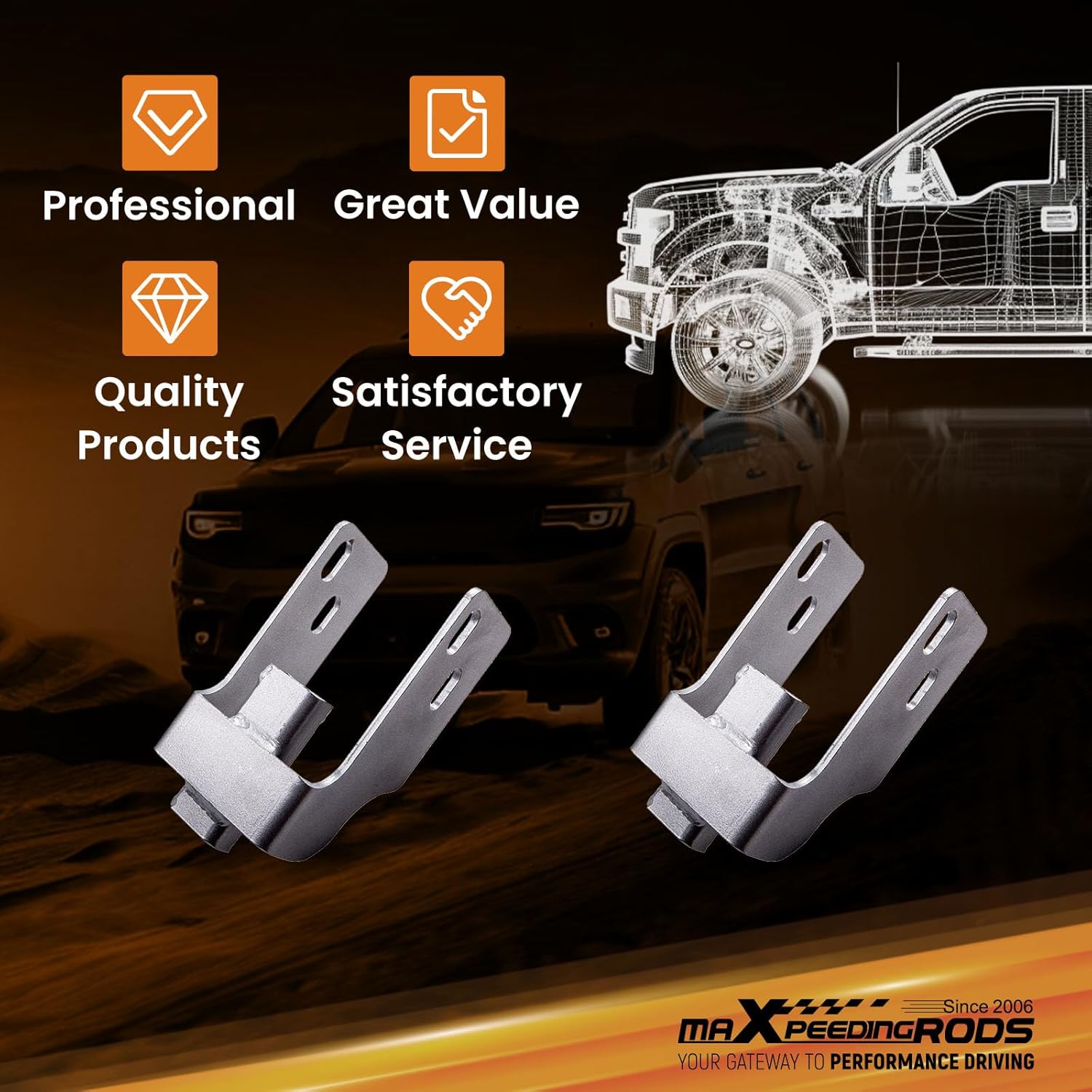 maXpeedingrods 3" Body Lift Kit for Chevy Silverado 1500 2007-2013 Pickup 2WD 4WD, for GMC Sierra 1500 2007-2013 Pickup 2WD 4WD 30PC