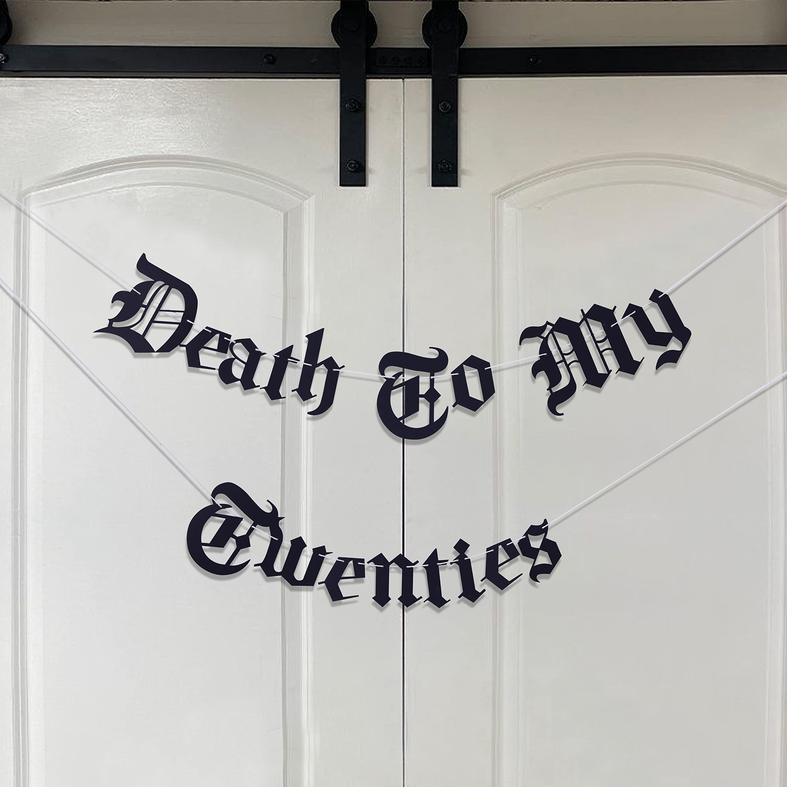 Death To My Twenties Banner – Glitzer-Banner Für 30. Geburtstag, Wimpelkette
