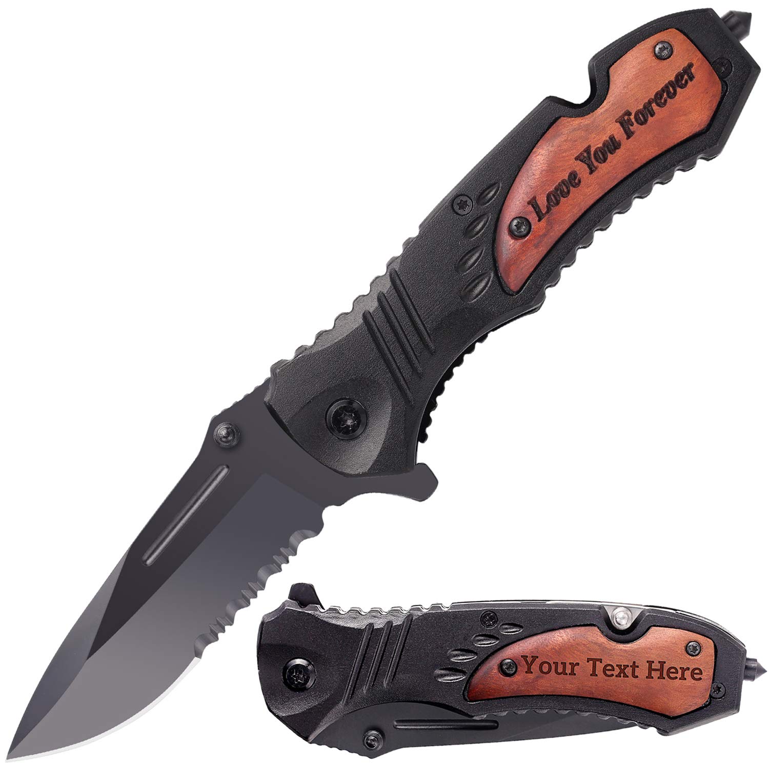 awofer Engraved Pocket Knife - Custom Knife Personalized Knifes for Men Boyfriend Husband Dad Son Fiancé Groomsmen - Anniversary Christmas Graduation