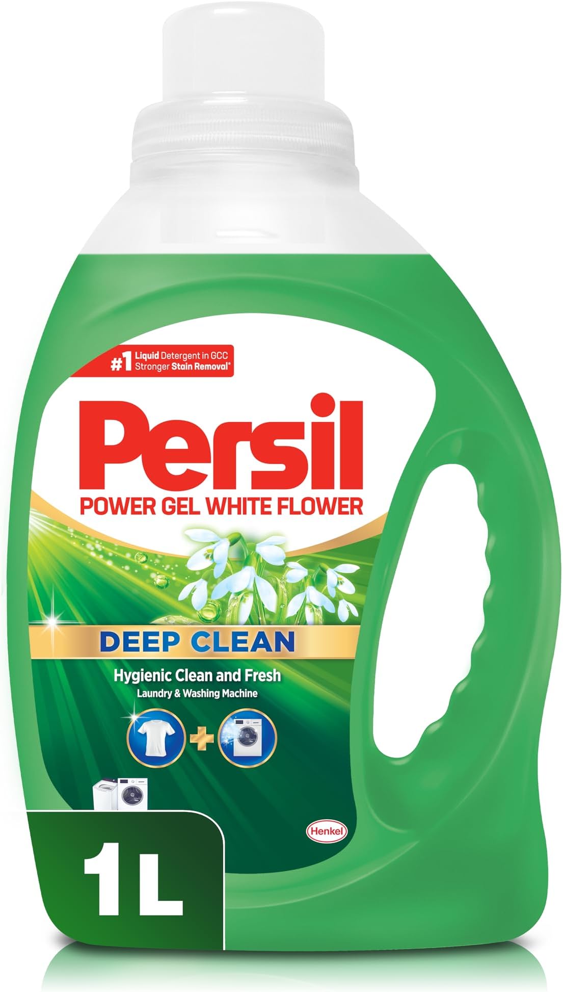Power Gel Liquid Laundry Detergent, With Deep Clean Technology, White Flower, 1L
