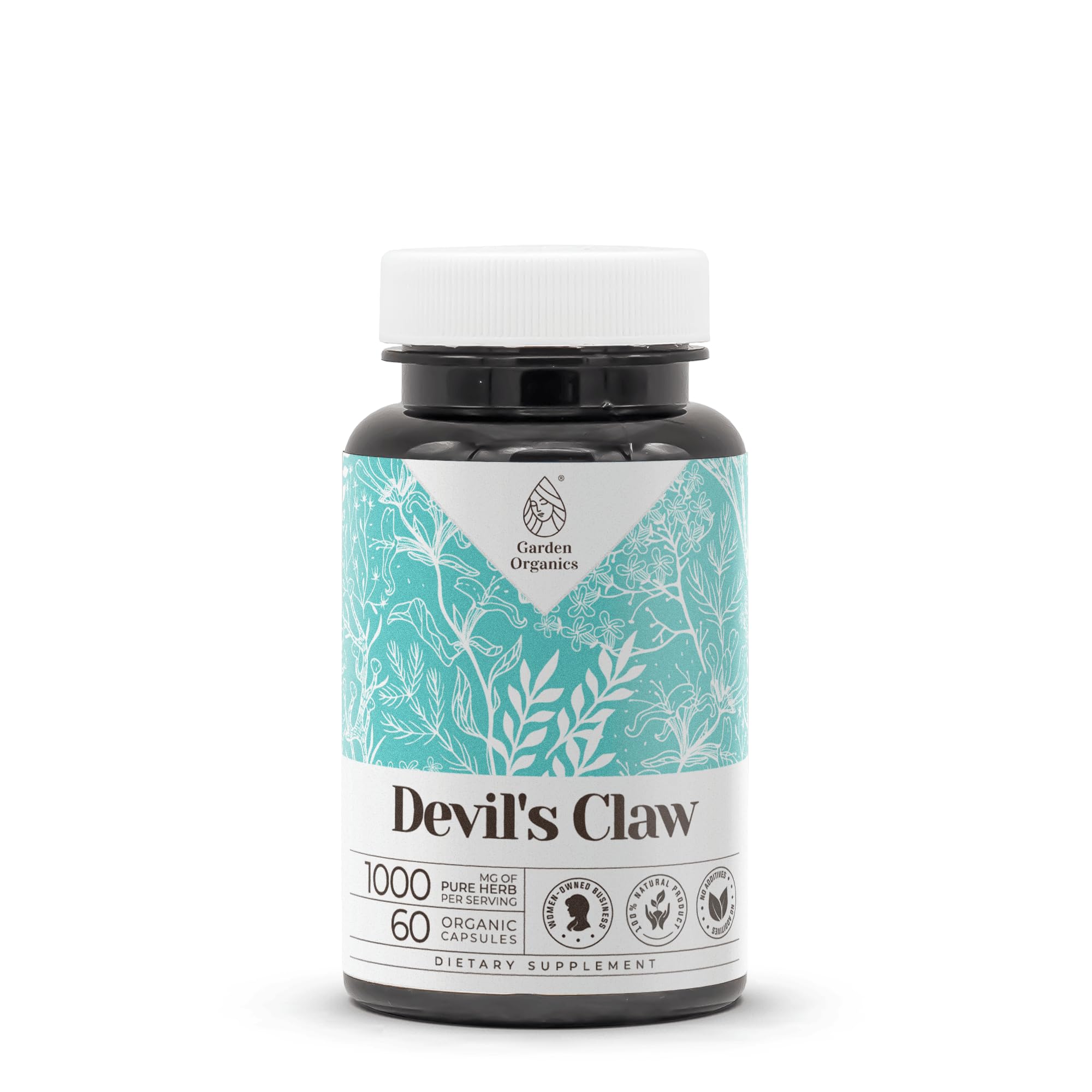 Devil's Claw 60 Capsules | High-Potency Herbal Dietary Supplements | Made with Vegetable Capsules and Devil's Claw (Harpagophytum Procumbens) Dried Root (60 Count)