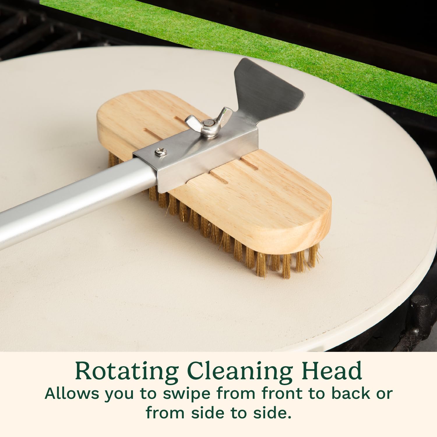 Cuisinart pizza stone cleaning tools plastic scraper nylon brush microfiber cloth baking soda