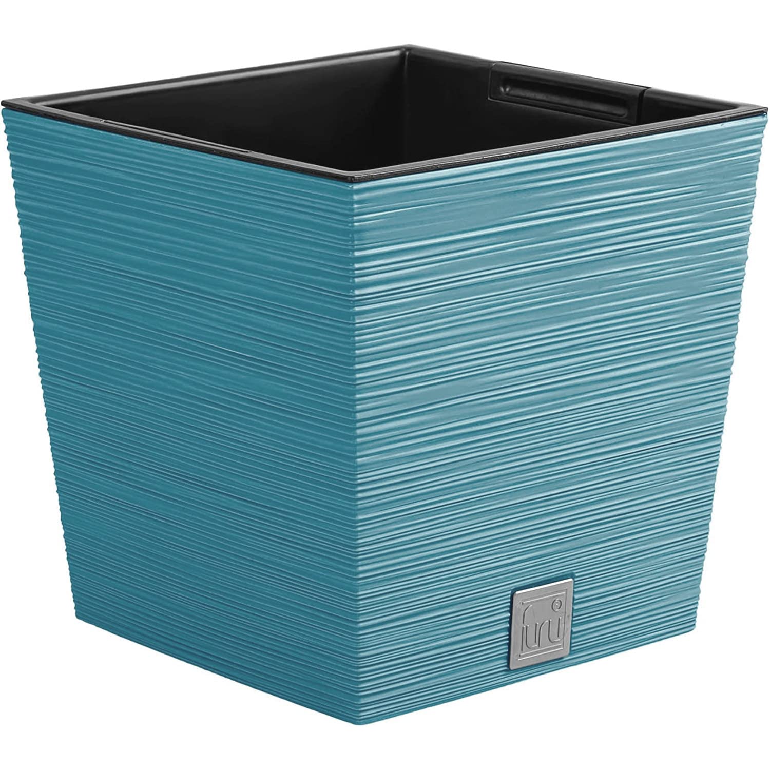 Prosperplast Scandinavian Blue Planter with Tank Furu Collection 24 x 24 x 23.5 cm Capacity 7.5 L, 7,5 L
