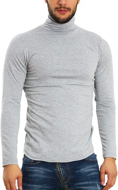 Sudadera Cuello Alto Hombre K107 - Manga Larga Afelpada Slim Fit