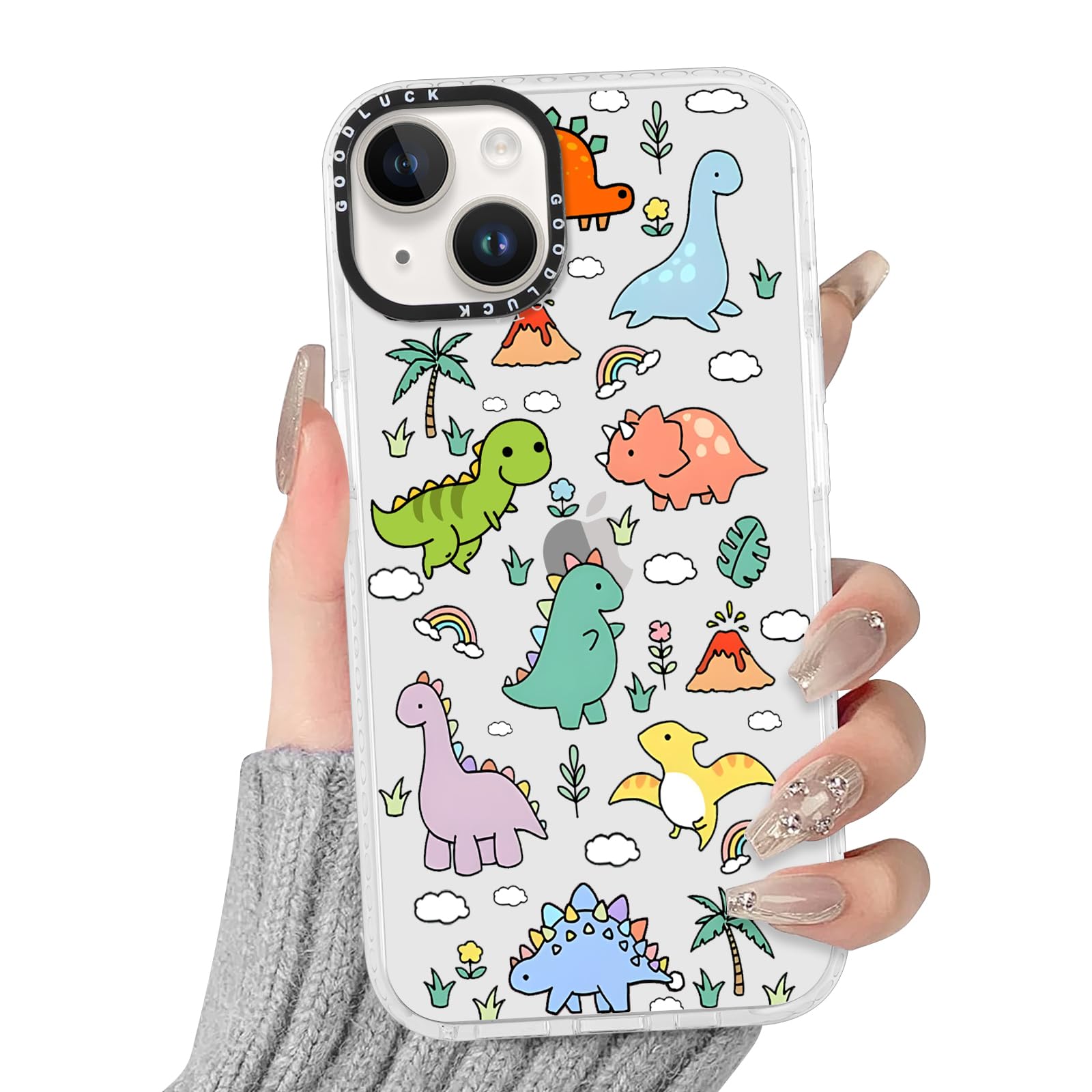 Yirlbey Estivi Cover per iPhone 14 / iPhone 13 6,1'', Custodia Viola Polka Dot Disegno Motivo Aesthetic Summer per Ragazza Antiurto Rosa Silicone Morbido TPU Bumper Cellulare Protezione Case, Pois