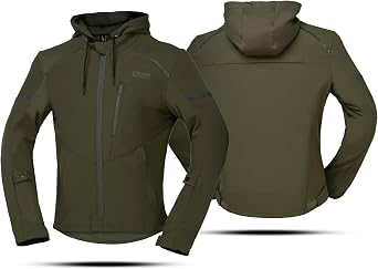 IXS Classic 2.0 Motorcycle Jacket for Men-CE Armor Softshell Riding Hoodie, Waterproof Thermal Liner, All Weather Use