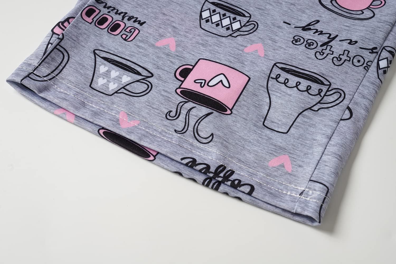 YIJIU Women's Short Sleeve Tops and Capri Pants Cute Cartoon Print Pajama Sets - Image 7